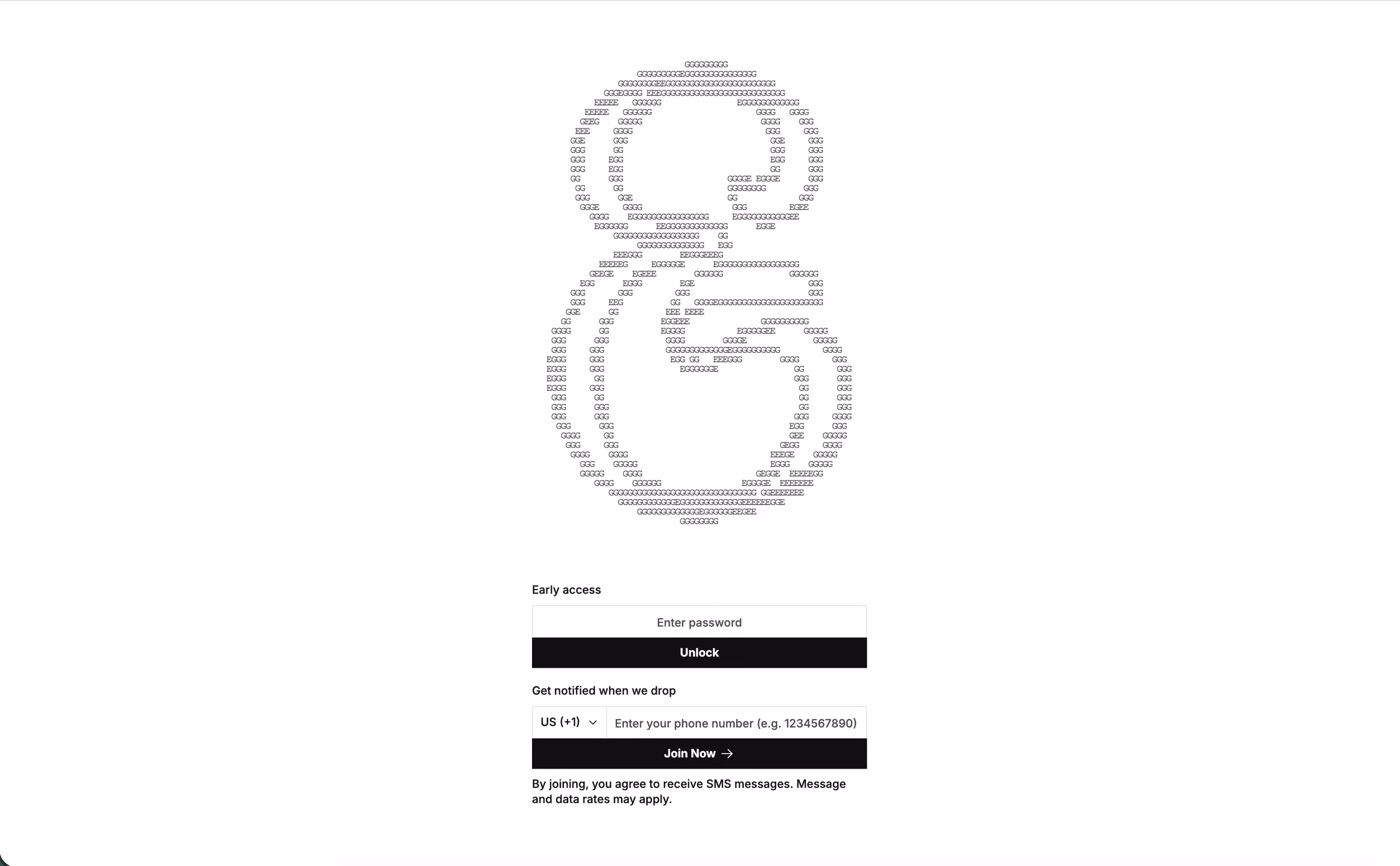 Etelier Gallery access screen