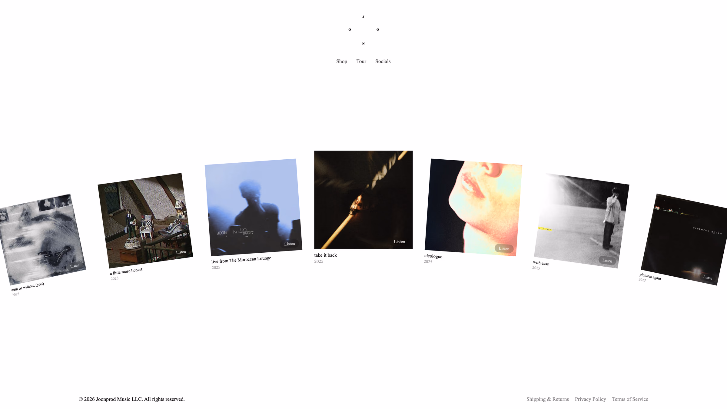 Joon artist storefront